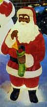 40 inch Af/Am Santa Claus w/Stocking (2) - Illuminated - Item Number EII16260CP